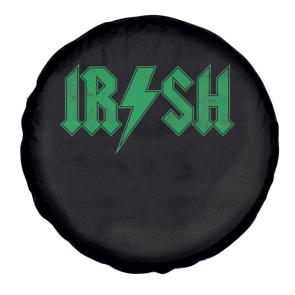 Funny Irish Rocker St Patrickss Day Lightning Bolt Rock and Roll Spare Tire Cover