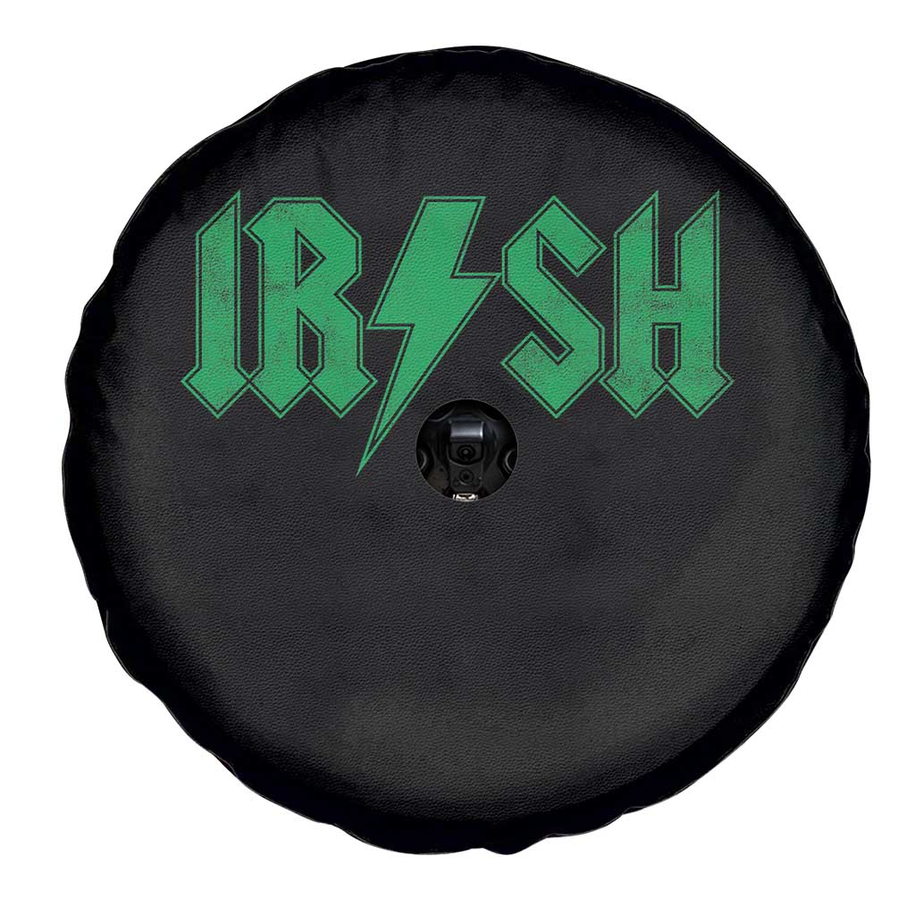 Funny Irish Rocker St Patrickss Day Lightning Bolt Rock and Roll Spare Tire Cover