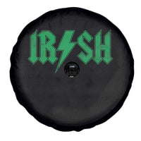 Funny Irish Rocker St Patrickss Day Lightning Bolt Rock and Roll Spare Tire Cover