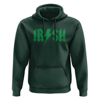 Funny Irish Rocker St Patrickss Day Lightning Bolt Rock and Roll Hoodie