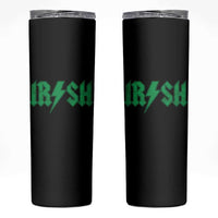 Funny Irish Rocker St Patrickss Day Lightning Bolt Rock and Roll Skinny Tumbler