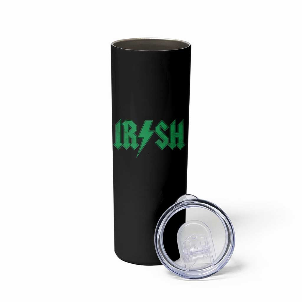 Funny Irish Rocker St Patrickss Day Lightning Bolt Rock and Roll Skinny Tumbler