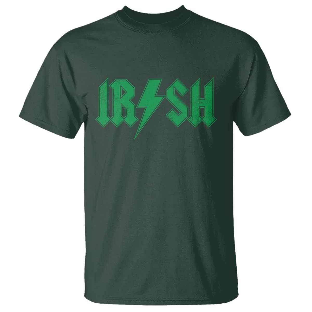 Funny Irish Rocker St Patrickss Day Lightning Bolt Rock and Roll T Shirt