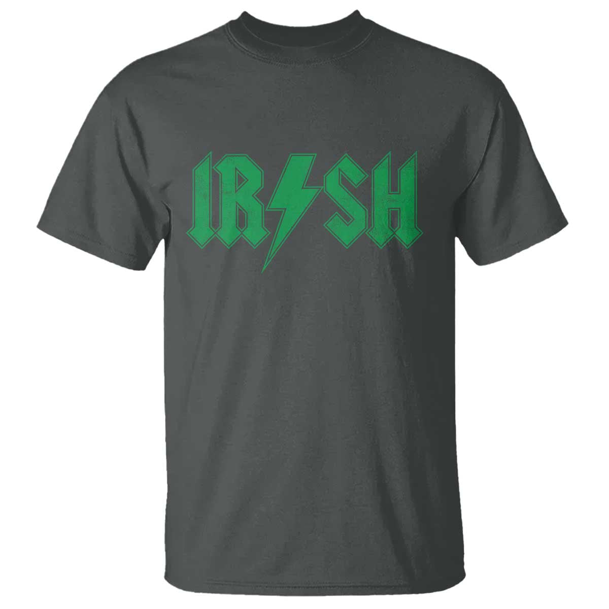 Funny Irish Rocker St Patrickss Day Lightning Bolt Rock and Roll T Shirt