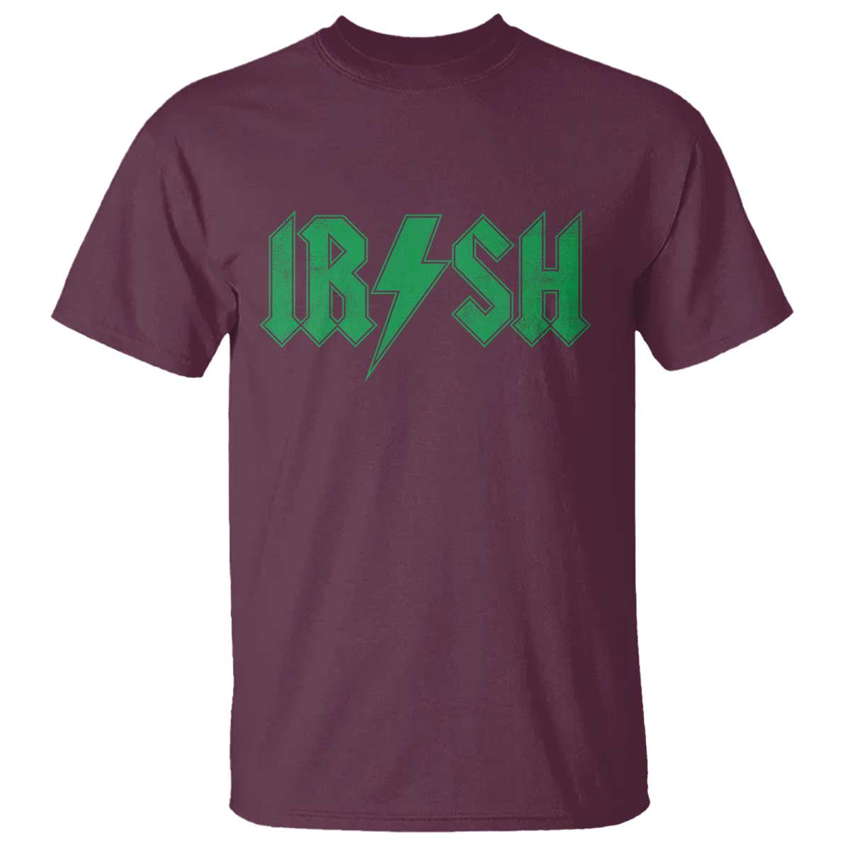 Funny Irish Rocker St Patrickss Day Lightning Bolt Rock and Roll T Shirt