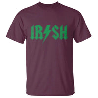 Funny Irish Rocker St Patrickss Day Lightning Bolt Rock and Roll T Shirt