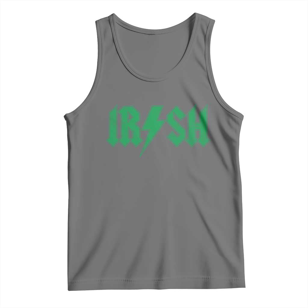 Funny Irish Rocker St Patrickss Day Lightning Bolt Rock and Roll Tank Top