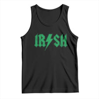 Funny Irish Rocker St Patrickss Day Lightning Bolt Rock and Roll Tank Top