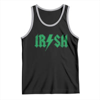 Funny Irish Rocker St Patrickss Day Lightning Bolt Rock and Roll Tank Top