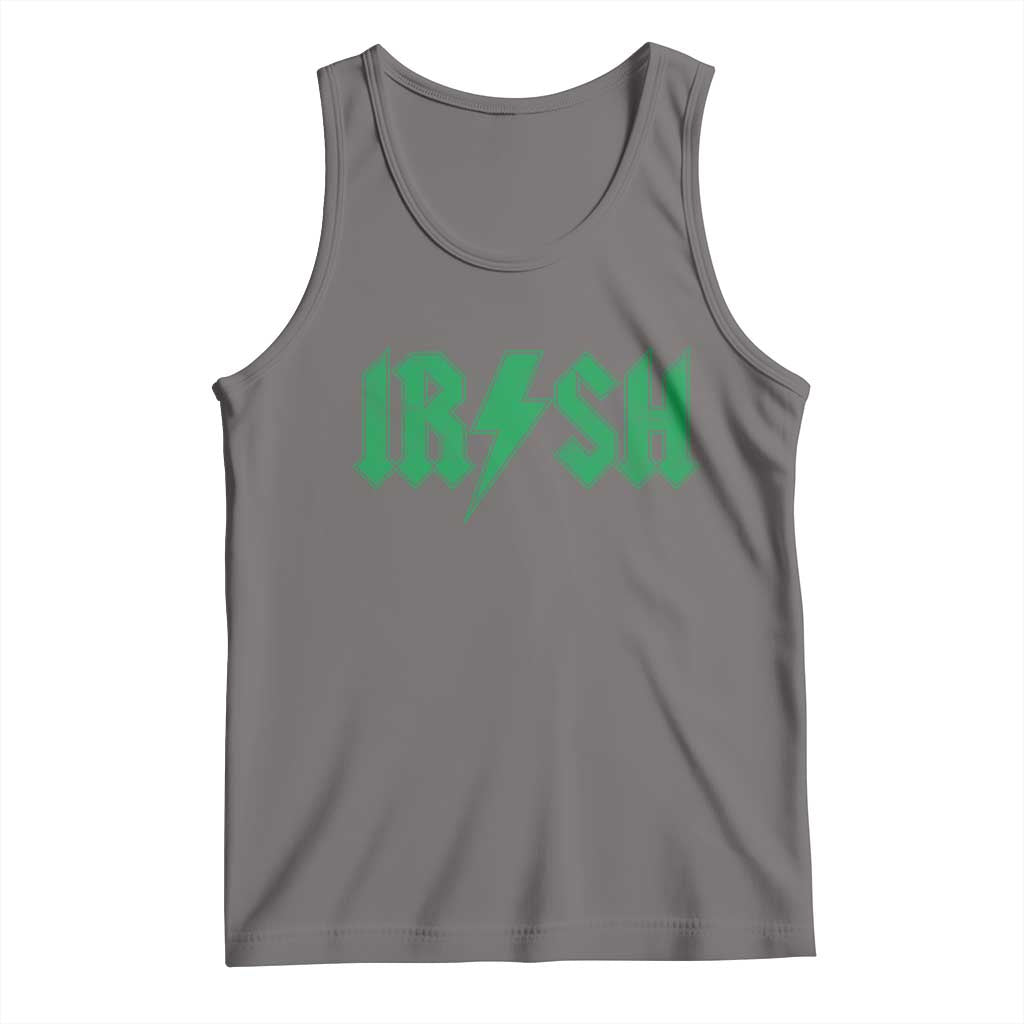Funny Irish Rocker St Patrickss Day Lightning Bolt Rock and Roll Tank Top