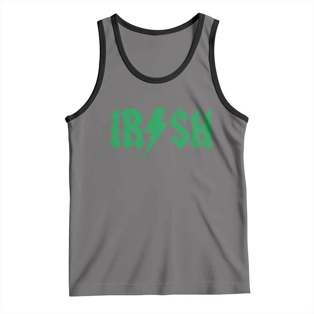 Funny Irish Rocker St Patrickss Day Lightning Bolt Rock and Roll Tank Top