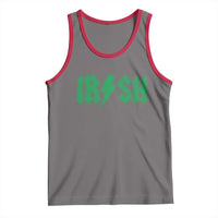 Funny Irish Rocker St Patrickss Day Lightning Bolt Rock and Roll Tank Top