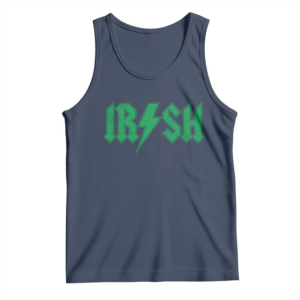 Funny Irish Rocker St Patrickss Day Lightning Bolt Rock and Roll Tank Top