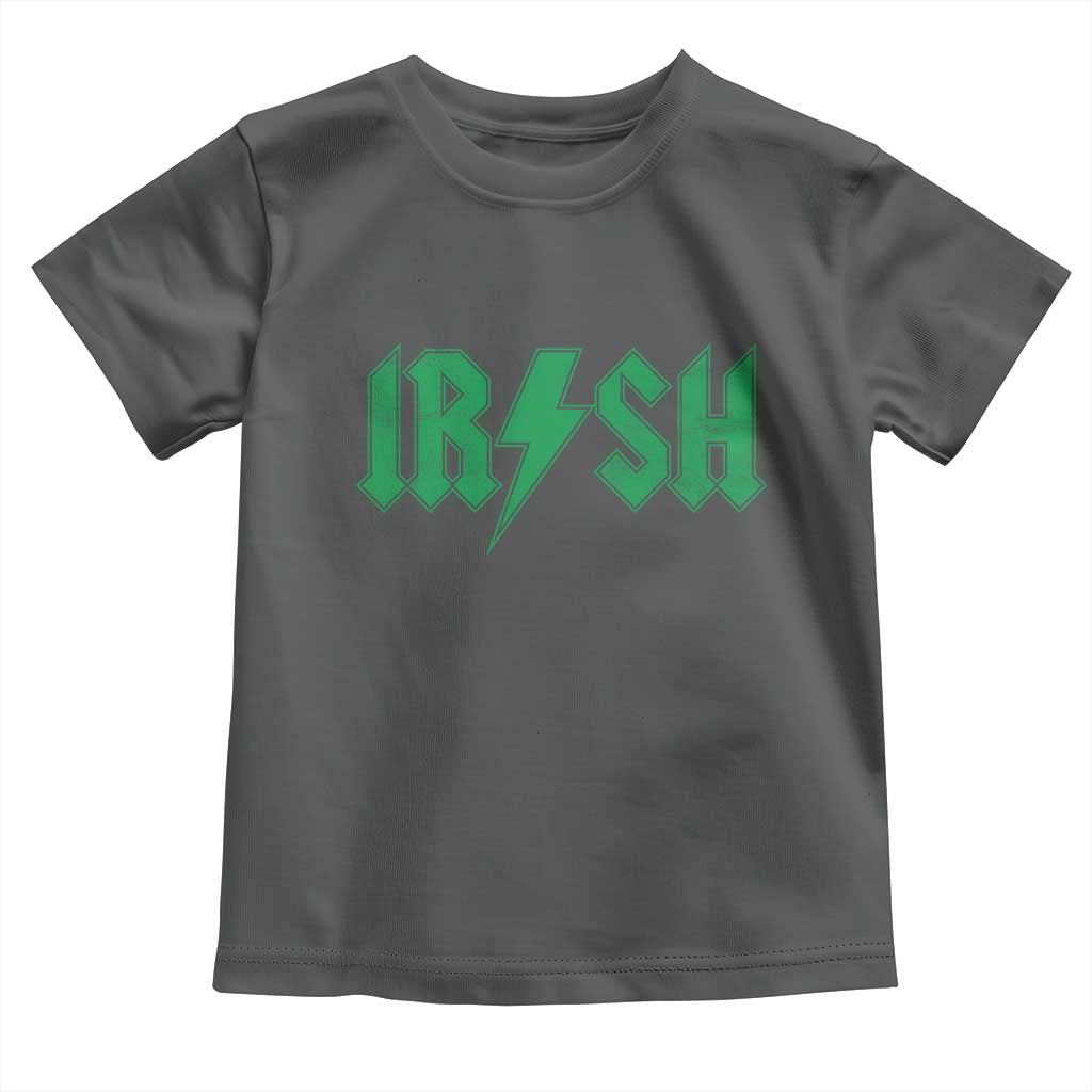 Funny Irish Rocker St Patrickss Day Lightning Bolt Rock and Roll Toddler T Shirt