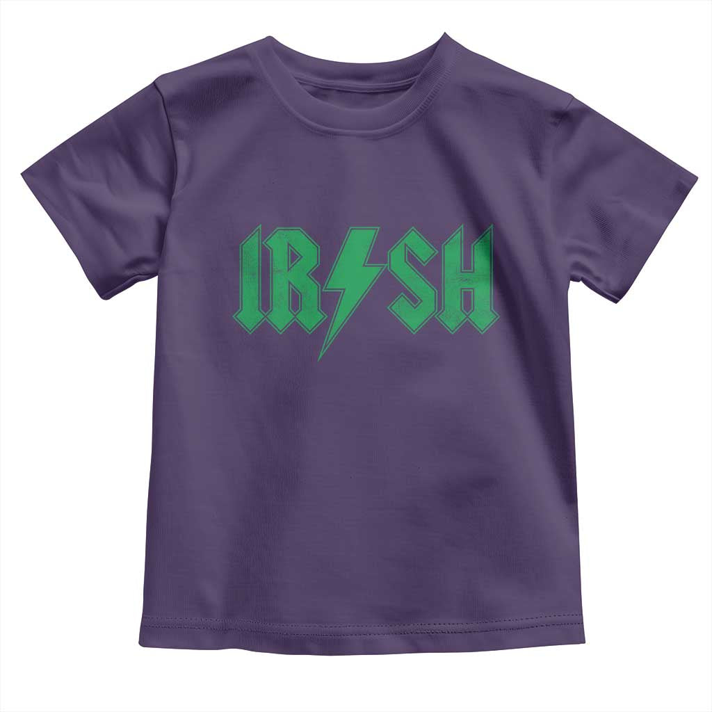 Funny Irish Rocker St Patrickss Day Lightning Bolt Rock and Roll Toddler T Shirt