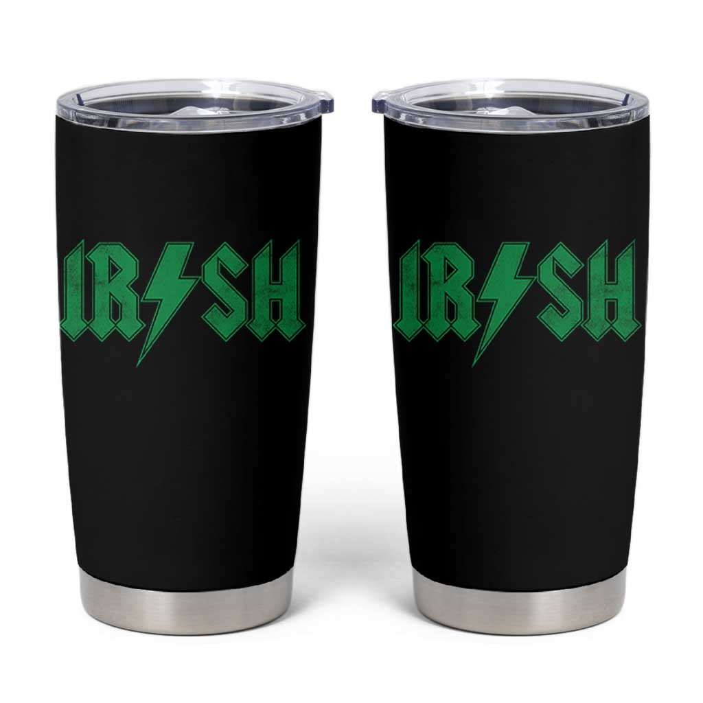 Funny Irish Rocker St Patrickss Day Lightning Bolt Rock and Roll Tumbler Cup