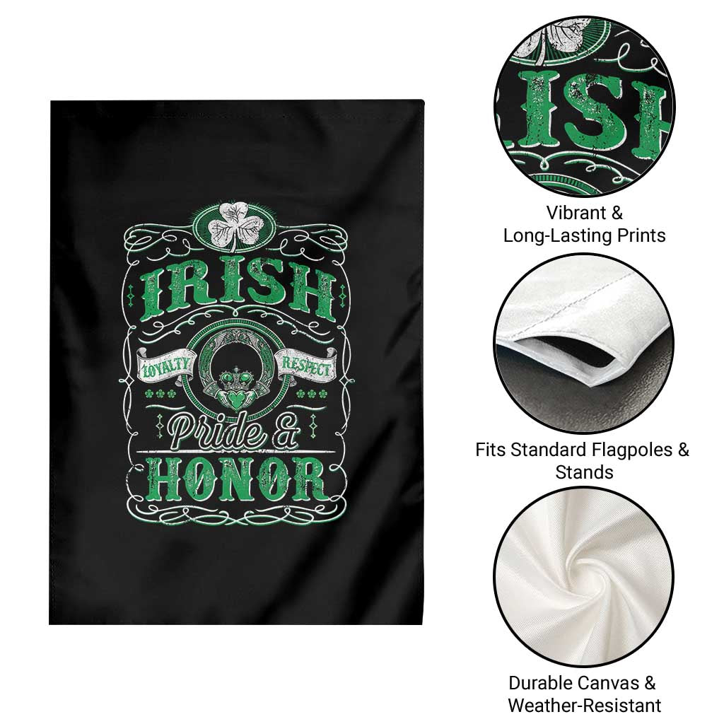 Vintage Irish Pride And Honor St Patricks Day Garden Flag
