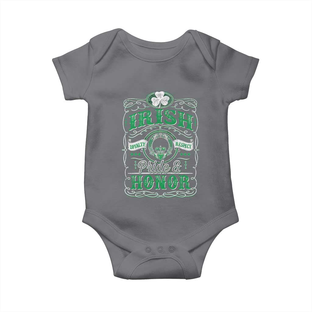 Vintage Irish Pride And Honor St Patricks Day Baby Onesie