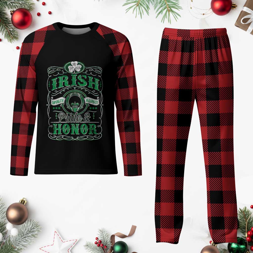 Vintage Irish Pride And Honor St Patricks Day Plaid Pajama Set