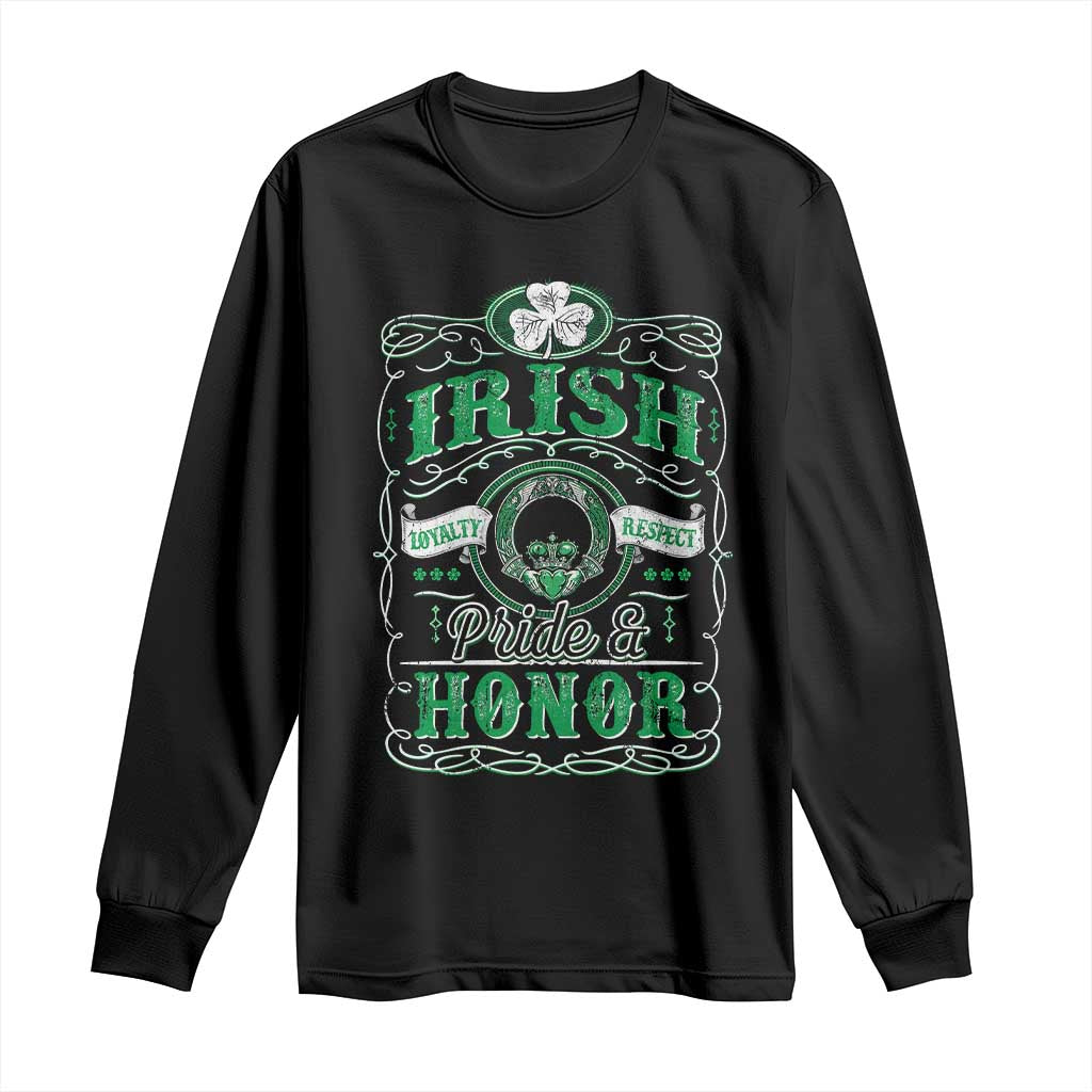 Vintage Irish Pride And Honor St Patricks Day Long Sleeve Shirt