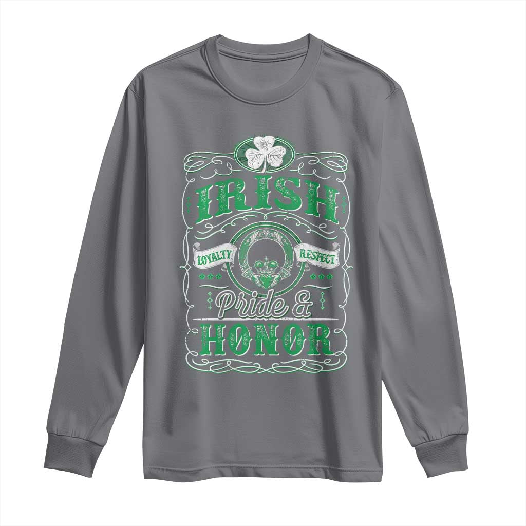 Vintage Irish Pride And Honor St Patricks Day Long Sleeve Shirt