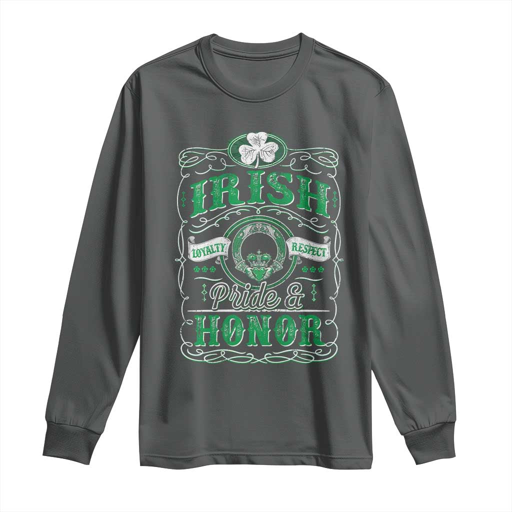 Vintage Irish Pride And Honor St Patricks Day Long Sleeve Shirt