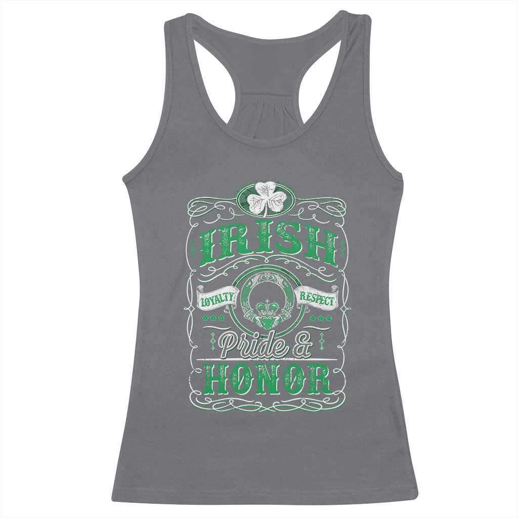 Vintage Irish Pride And Honor St Patricks Day Racerback Tank Top