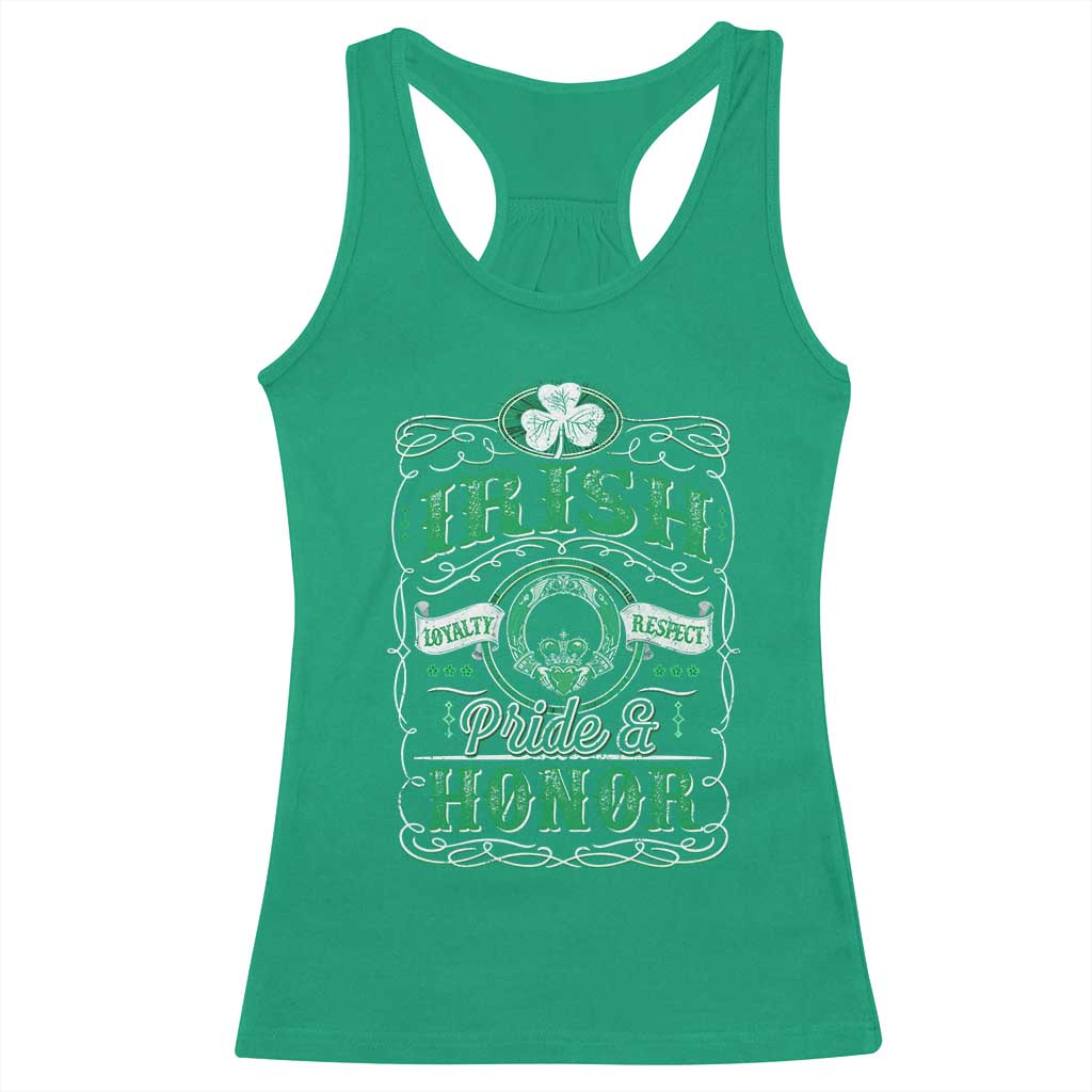 Vintage Irish Pride And Honor St Patricks Day Racerback Tank Top