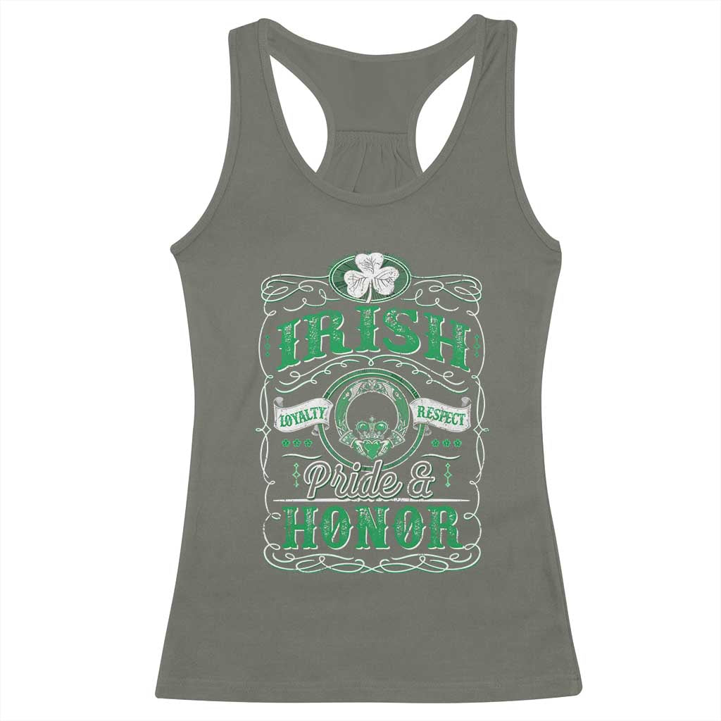 Vintage Irish Pride And Honor St Patricks Day Racerback Tank Top