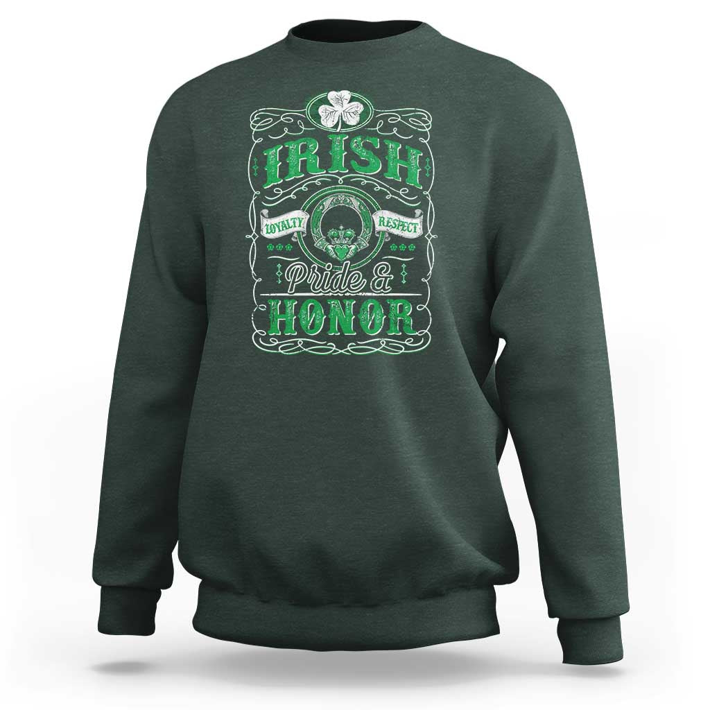 Vintage Irish Pride And Honor St Patricks Day Sweatshirt
