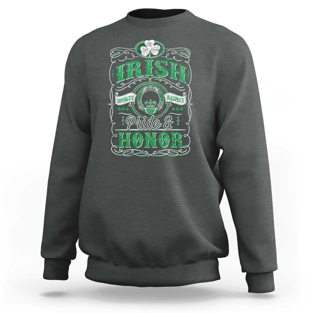 Vintage Irish Pride And Honor St Patricks Day Sweatshirt