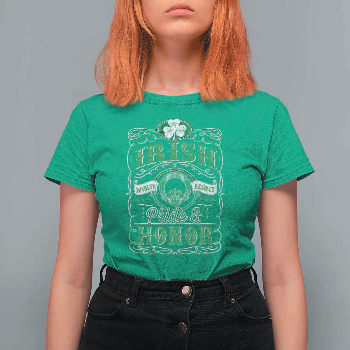 Vintage Irish Pride And Honor St Patricks Day T Shirt For Women