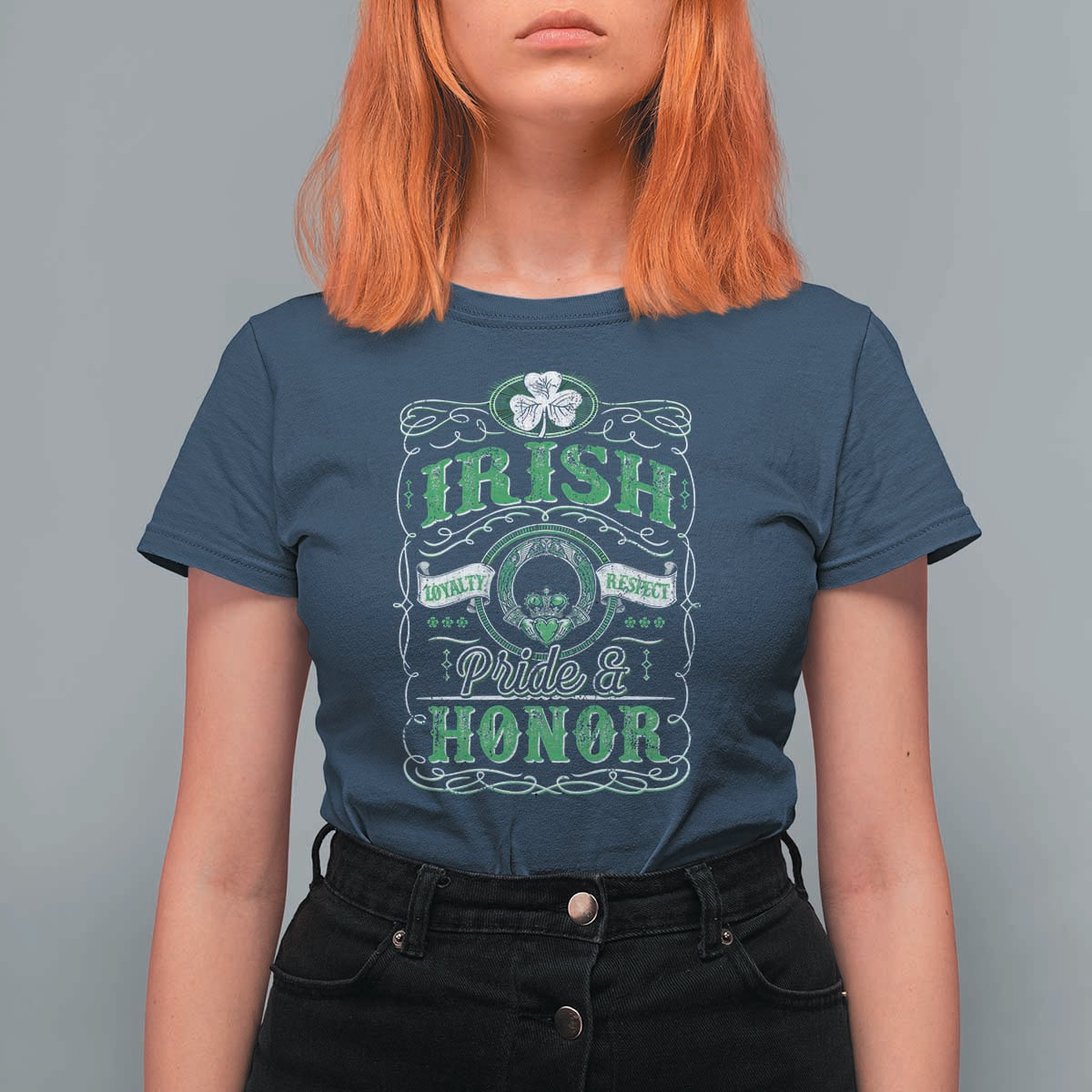 Vintage Irish Pride And Honor St Patricks Day T Shirt For Women