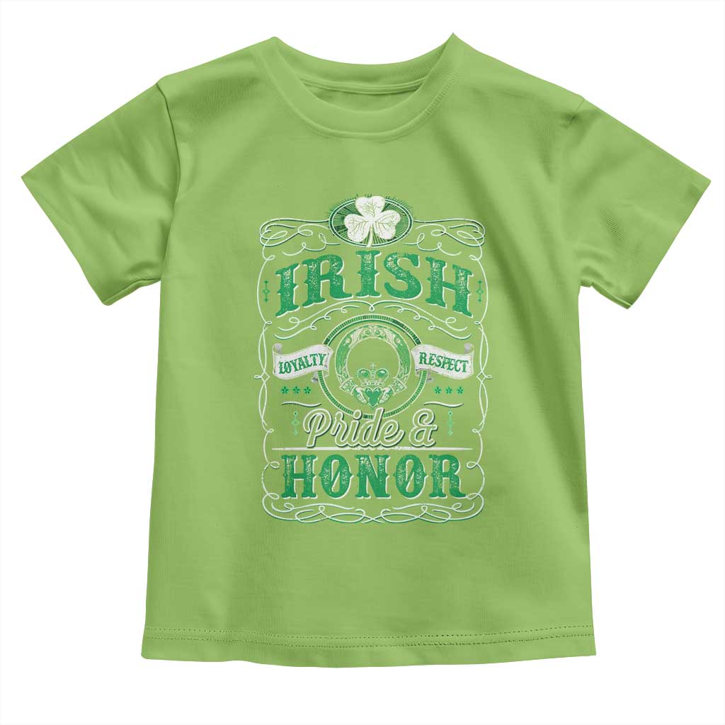 Vintage Irish Pride And Honor St Patricks Day Toddler T Shirt
