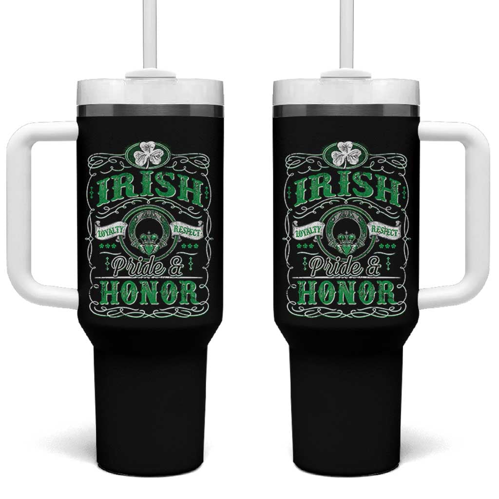 Vintage Irish Pride And Honor St Patricks Day Tumbler With Handle