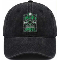 Vintage Irish Pride And Honor St Patricks Day Washed Cotton Baseball Cap