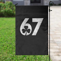 Funny St Patricks Day 67 Six Seven Vintage Shamrock Garden Flag