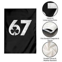 Funny St Patricks Day 67 Six Seven Vintage Shamrock Garden Flag