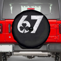 Funny St Patricks Day 67 Six Seven Vintage Shamrock Spare Tire Cover