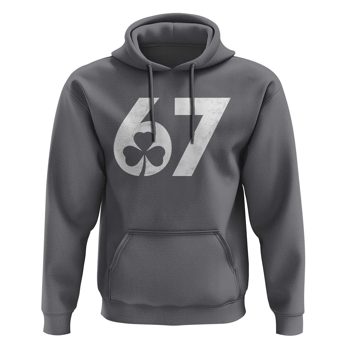 Funny St Patricks Day 67 Six Seven Vintage Shamrock Hoodie