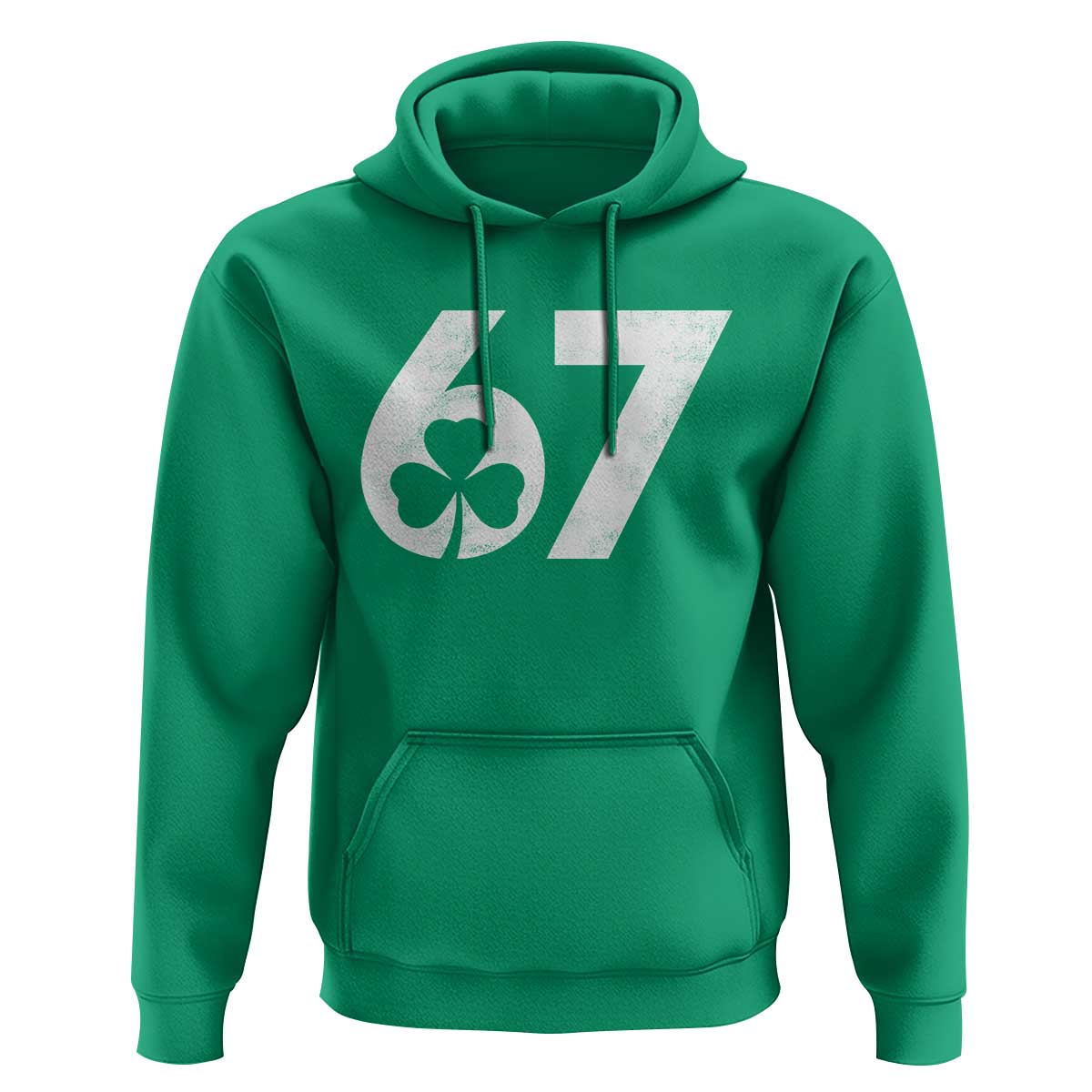 Funny St Patricks Day 67 Six Seven Vintage Shamrock Hoodie