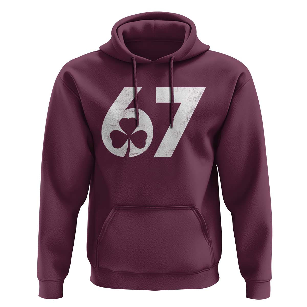 Funny St Patricks Day 67 Six Seven Vintage Shamrock Hoodie