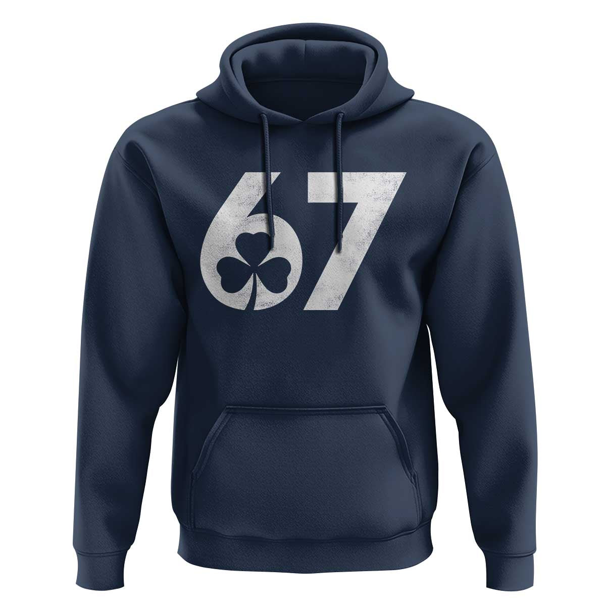 Funny St Patricks Day 67 Six Seven Vintage Shamrock Hoodie