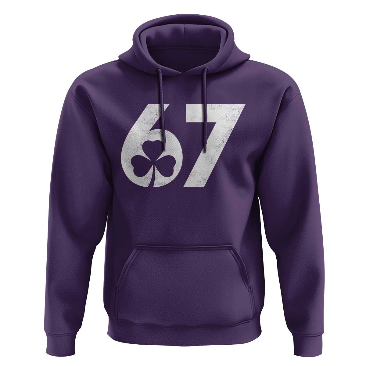 Funny St Patricks Day 67 Six Seven Vintage Shamrock Hoodie