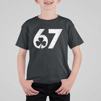 Funny St Patricks Day 67 Six Seven Vintage Shamrock T Shirt For Kid