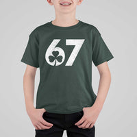 Funny St Patricks Day 67 Six Seven Vintage Shamrock T Shirt For Kid