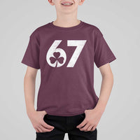 Funny St Patricks Day 67 Six Seven Vintage Shamrock T Shirt For Kid