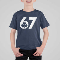 Funny St Patricks Day 67 Six Seven Vintage Shamrock T Shirt For Kid