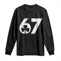 Funny St Patricks Day 67 Six Seven Vintage Shamrock Long Sleeve Shirt