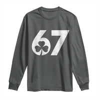 Funny St Patricks Day 67 Six Seven Vintage Shamrock Long Sleeve Shirt